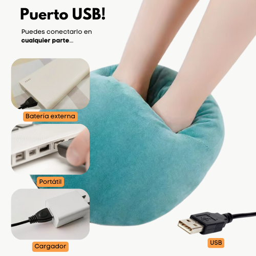 Calefactor de pies eléctrico USB